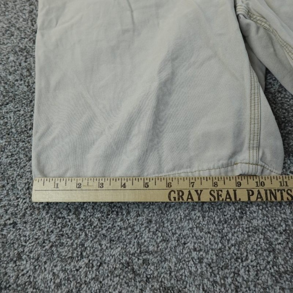 VTG Gap Shorts Mens 33 Beige Carpenter Utility Canvas Hammer Loop Work Skate Y2K - Picture 2 of 12